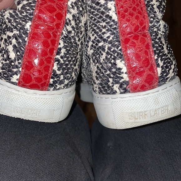 P448 Skate Snakeskin Print High Top wedge Sneaker size - 37 - Picture 6 of 9
